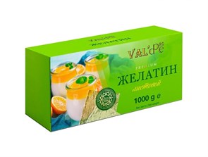 Желатин листовой говяжий "Valde Gold Халяль", 1 кг (Ф) 01921