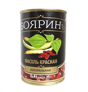 Фасоль красная "Бояринъ" с/с, ж/б 425 мл (ТР) 02353